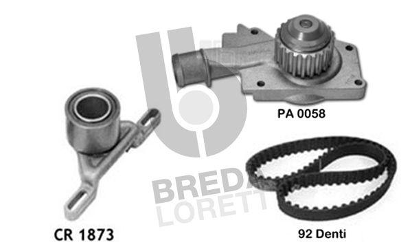 BREDA LORETT Водяной насос + комплект зубчатого ремня KPA0638A